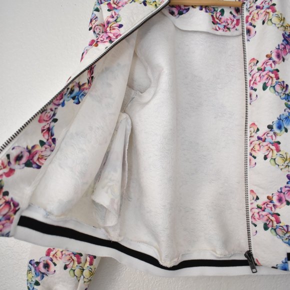 Lucca Couture Floral Bomber Jacket - Picture 10 of 16